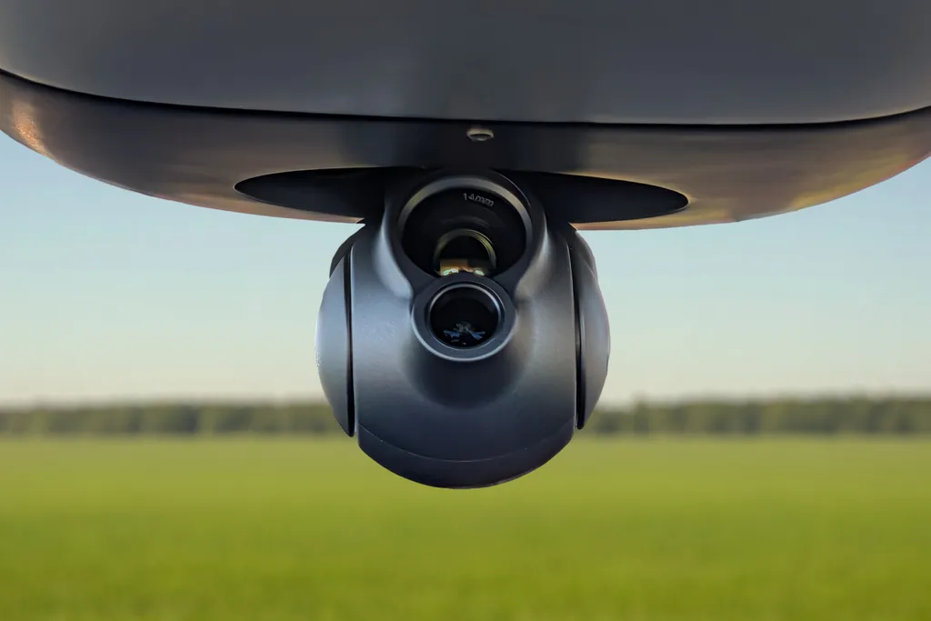 EO/IR gimbal mounted under the Nimbus fuselage